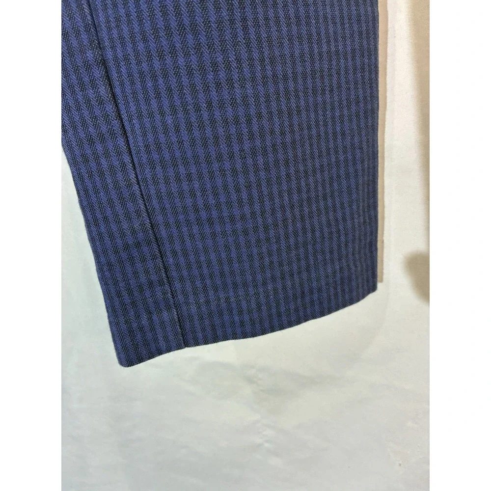 Banana Republic Men's 32x32 Slim Tapered Fit Blue Check Pattern Stretch Fit